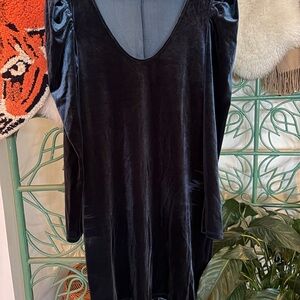 Gentle Fawn Rich Teal Velvet Dress
